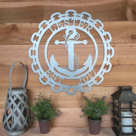 metal house signs personalized anchors|Amazon.com: Personalized Anchor.